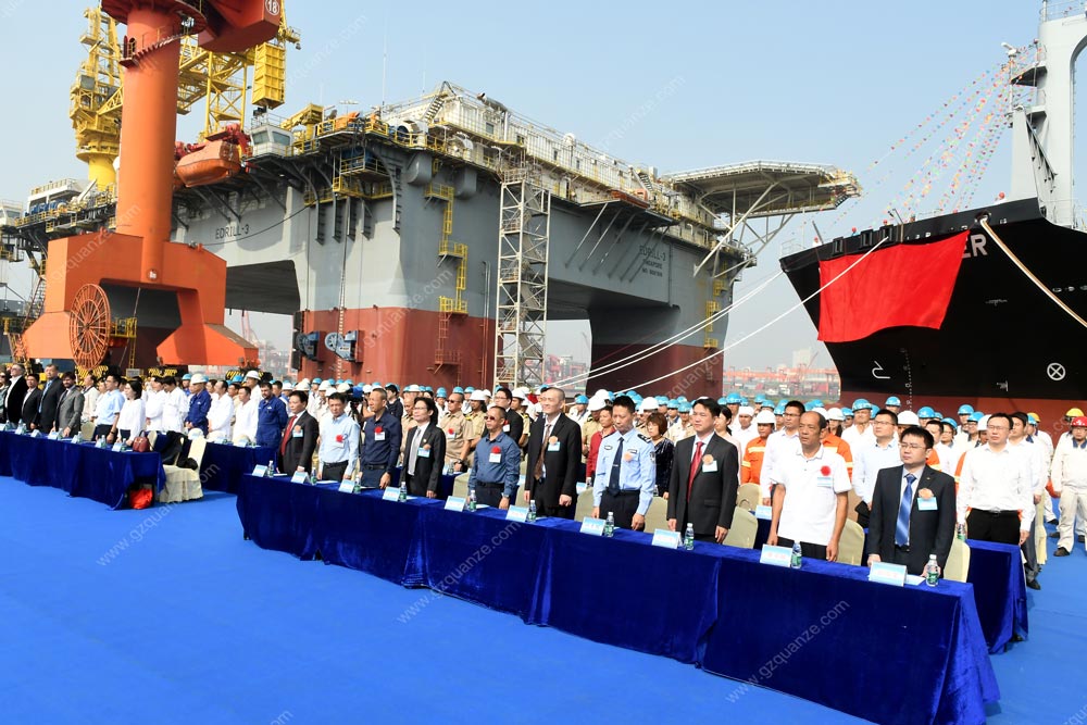 廣東中遠(yuǎn)海運重工1750TEU集裝箱N804交船命名儀式